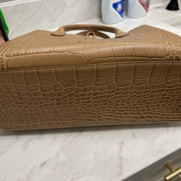 Longchamp Roseau beautiful croc embossed - Picture 8 of 9